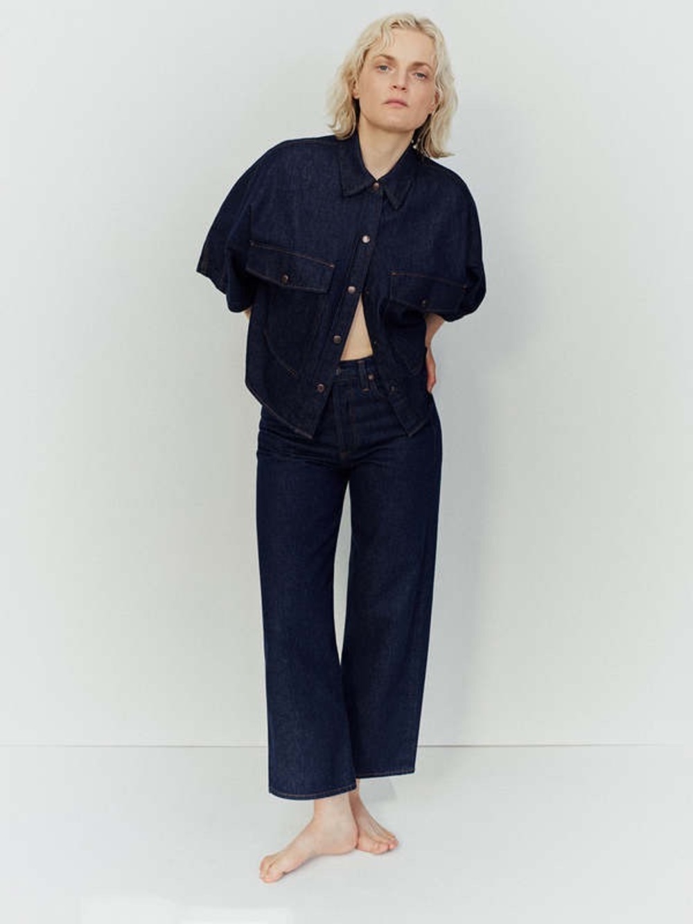 Agolde NWT Ren High Rise Wide Leg Rinse in Dark Indigo 29